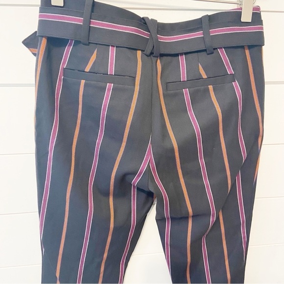 Anthropologie | The Essential Slim Cropped Cotton Blend Trousers With Belt 0 - Picture 8 of 11
